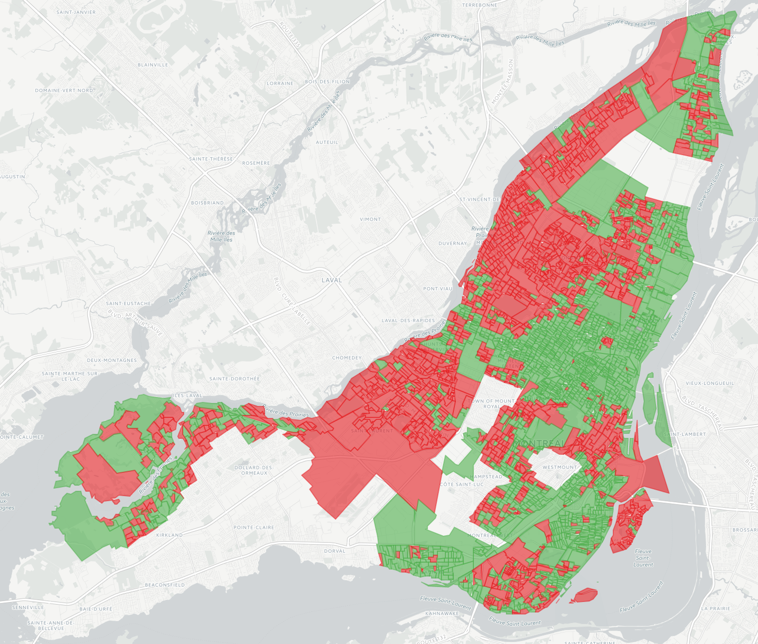 Map of All 2017 Montreal Election Results