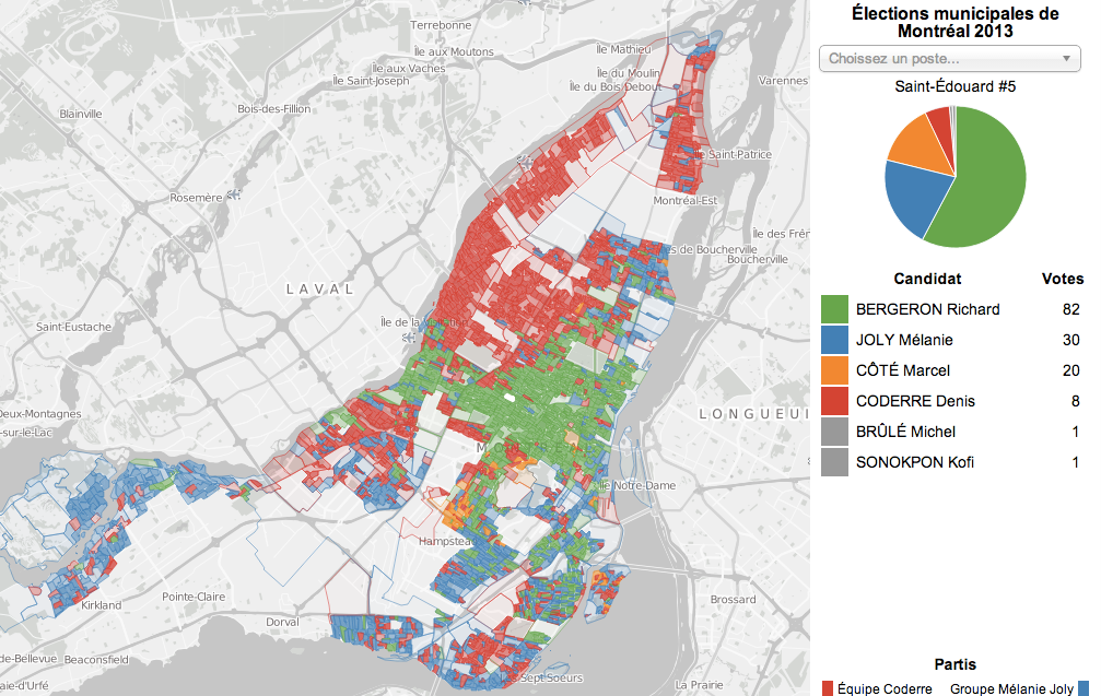 Zoomable Map for Montreal Election Results