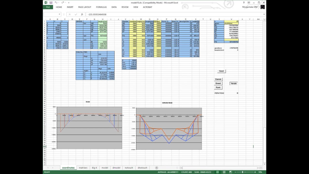 Bridge-Optimizing Genetic Algorithm in Excel VBA