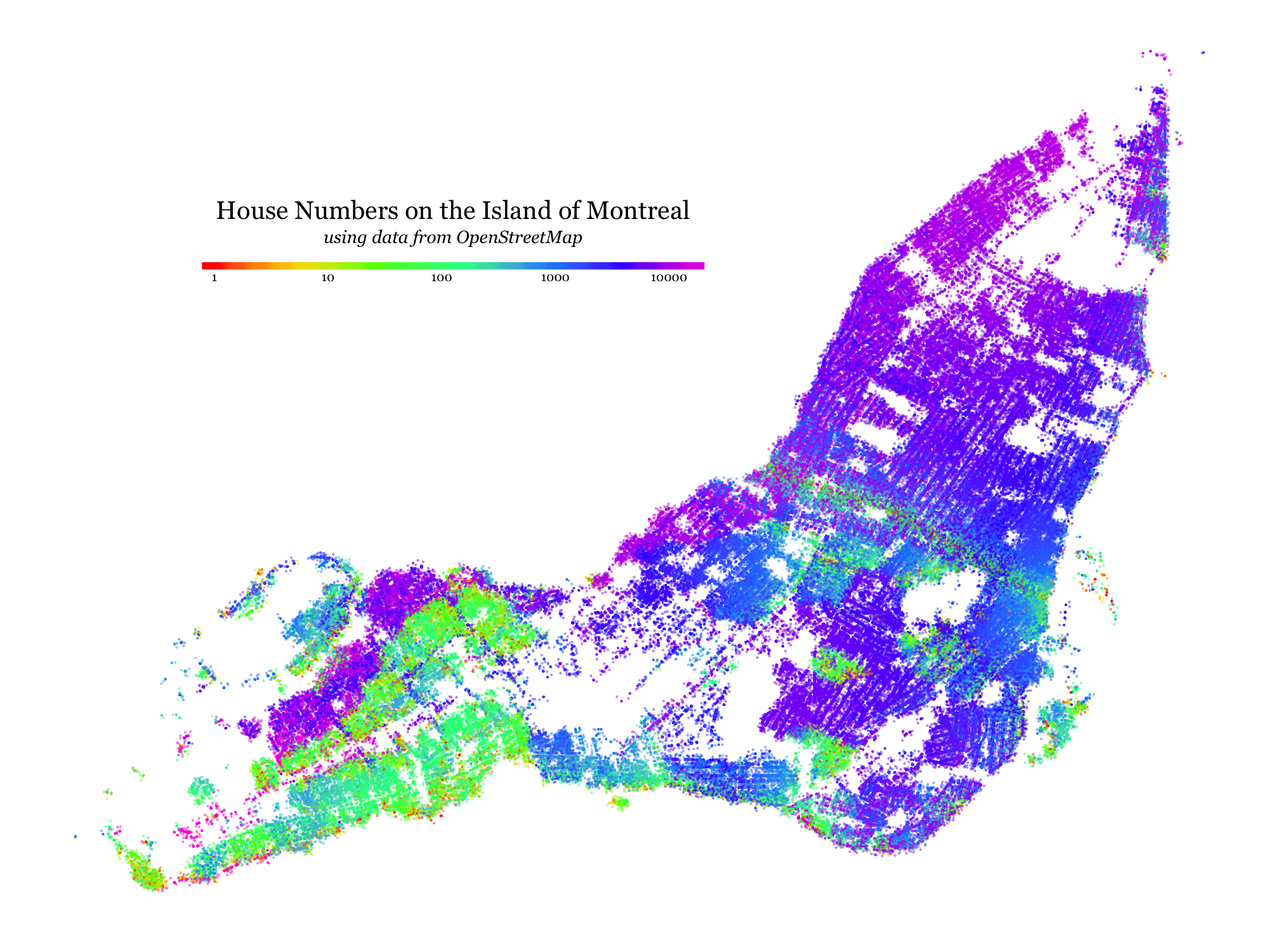 House Numbers on the Island of Montreal